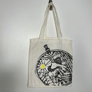 John Hardy white and black canvas tote bag